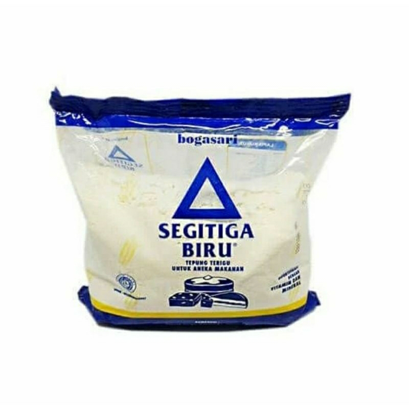 

TEPUNG TERIGU SEGITIGA BIRU 500gr / Tepung Terigu Protein Sedang / TEPUNG TERIGU BOGASARI