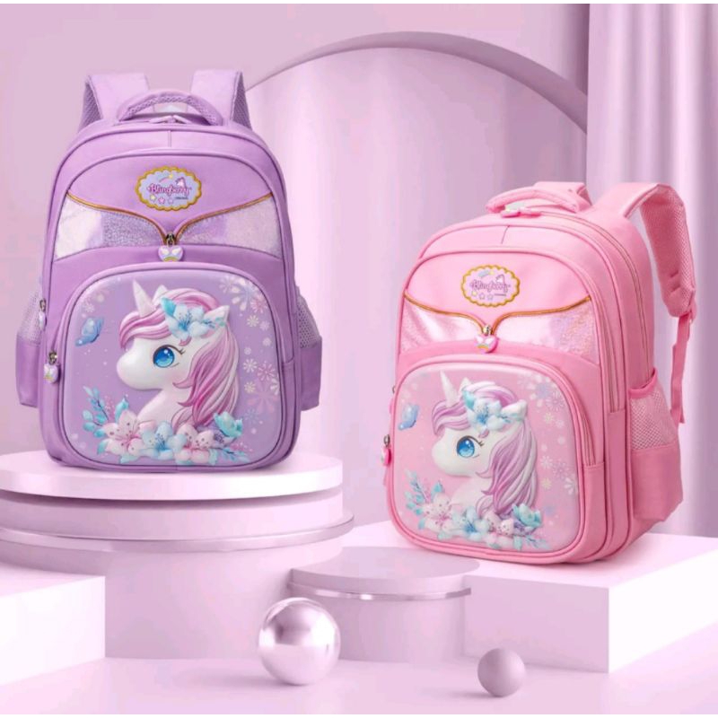 Tas sekolah unicorn Glitter waterproof anti air tas rabsel anak SD tas sekolah anak