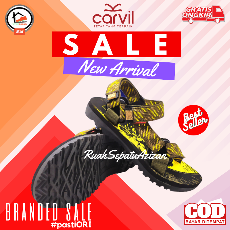 Carvil Kingstone | SANDAL GUNUNG ANAK Laki Laki Carvil KINGSTONE -GT Original 100%