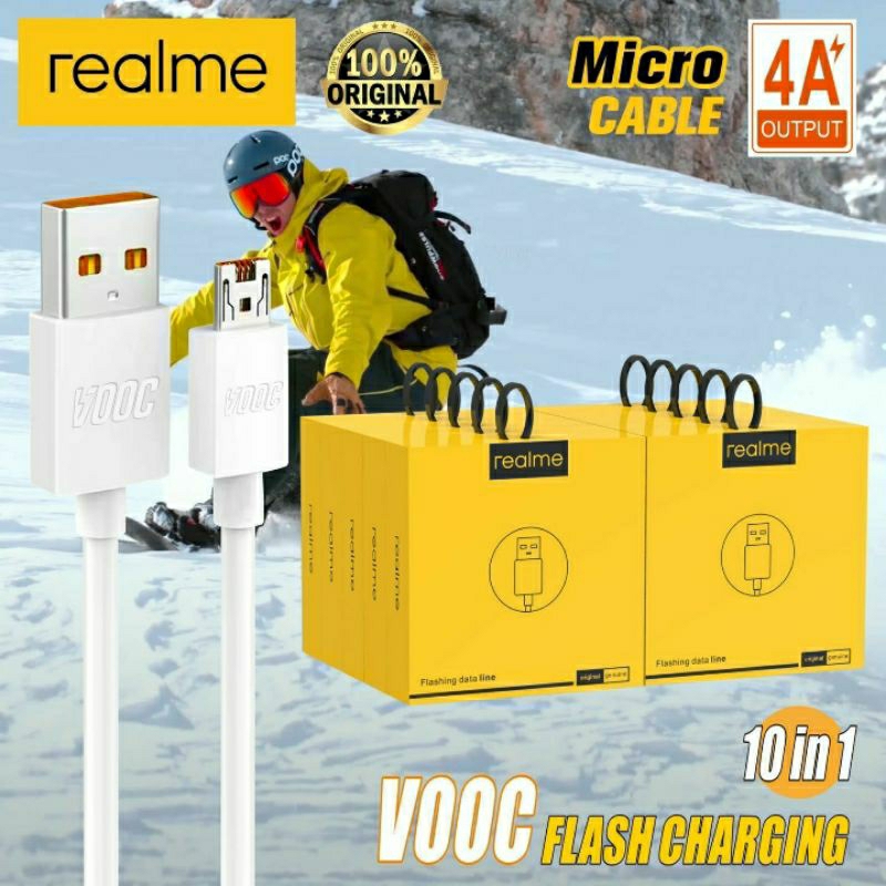 Kabel data kabel charger Realme micro USB Original Flash charge