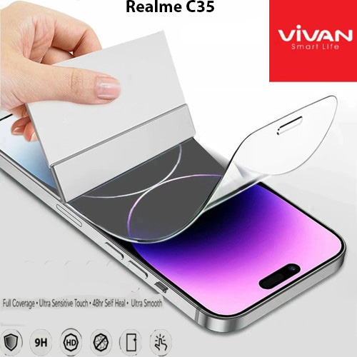 Vivan Hydrogel Realme C35 Anti Gores Original Crystal Clear Protector Screen Guard Full Cover