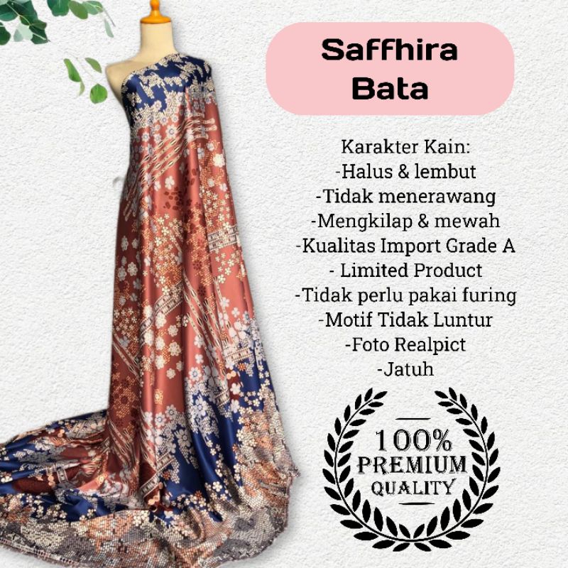 Kain Dr Silk Motif Saffhira harga setengah meter