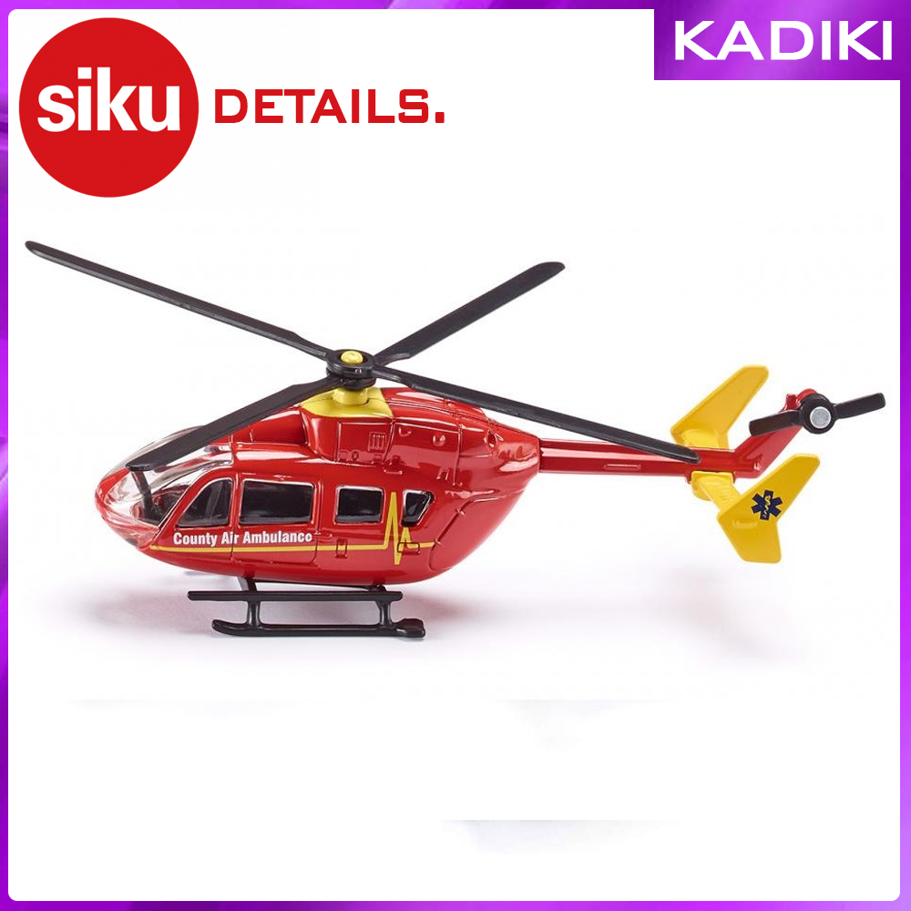 Siku Diecast Ambulance Helicopter SIK1647 1647 Helikopter Medik Medis Pajangan Pesawat Detail