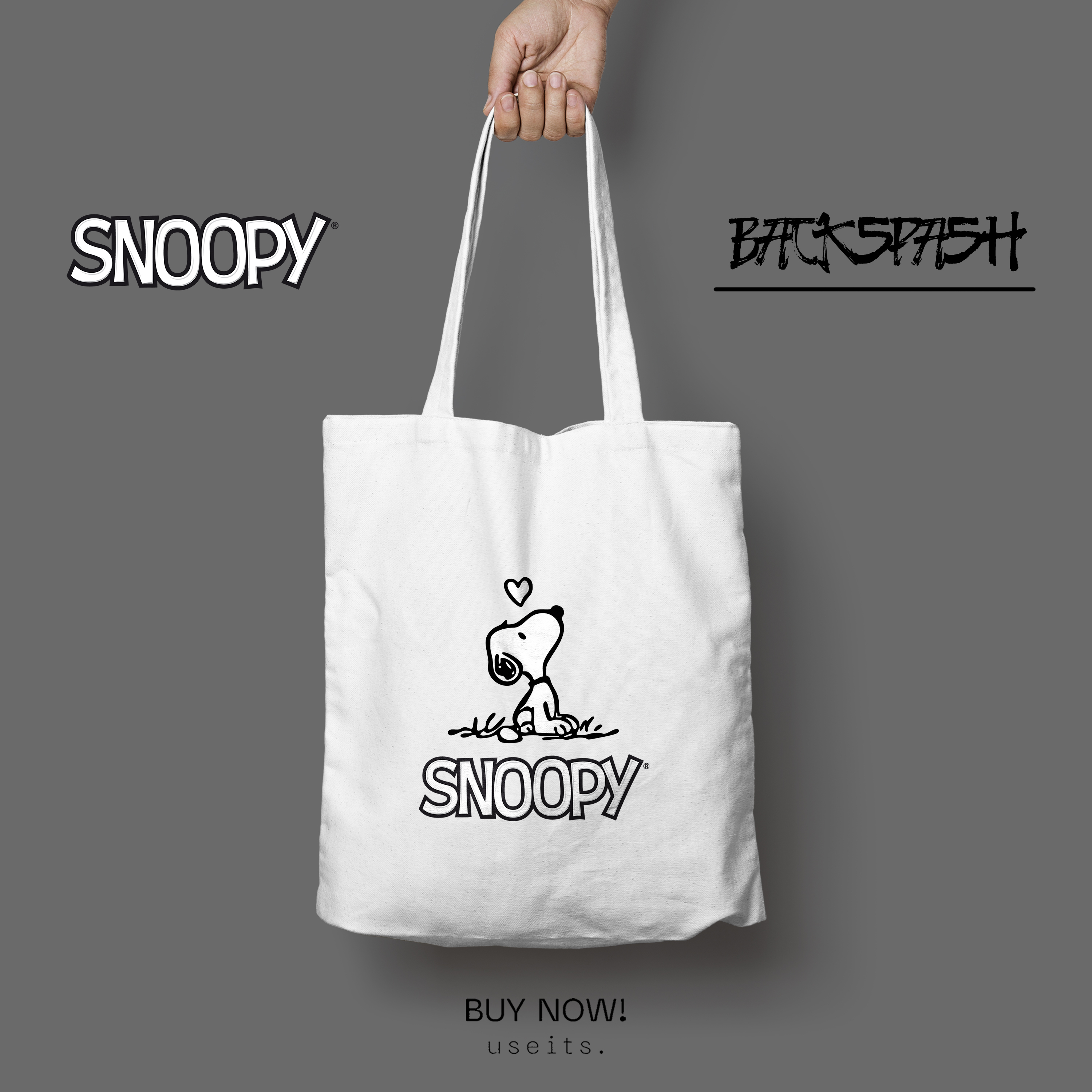 Totebag Tas Kartun Snoopy Lucu Pria Wanita - SNOOPY P