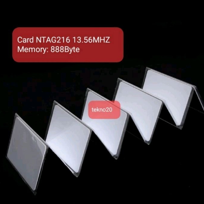 Kartu Ntag216 NFC 13.56mhz NFC ISO14443A 888byte / Card Ntag216 NFC 13.56 ISO14443A Mhz 888Bytes