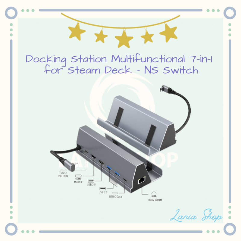 Docking Station Multifunctional 7-in-1 - for Steam Deck - NS Switch