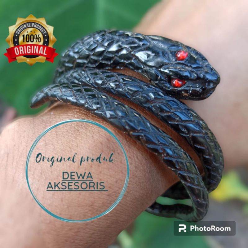 Gelang akar bahar/gelang akar bahar hitam ukir ular lilit 3 asli/gelang akar bahar berkualitas