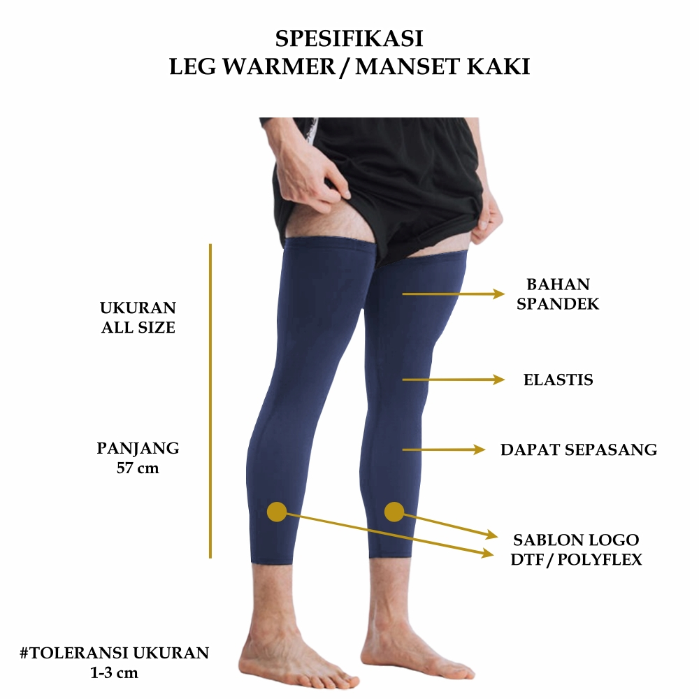 LEG SLEEVE - MANSET KAKI OLAHRAGA PRIA WANITA LEG WARMER MANSET SPORT BOLA BASKET LARI FUTSAL JOGGING