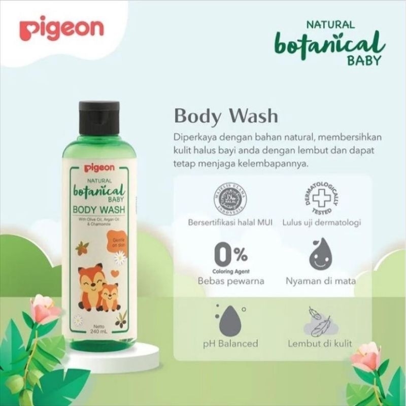 Pigeon Natural Botanical Baby Body Wash / Shampoo / Gel Lotion / Massage Oil