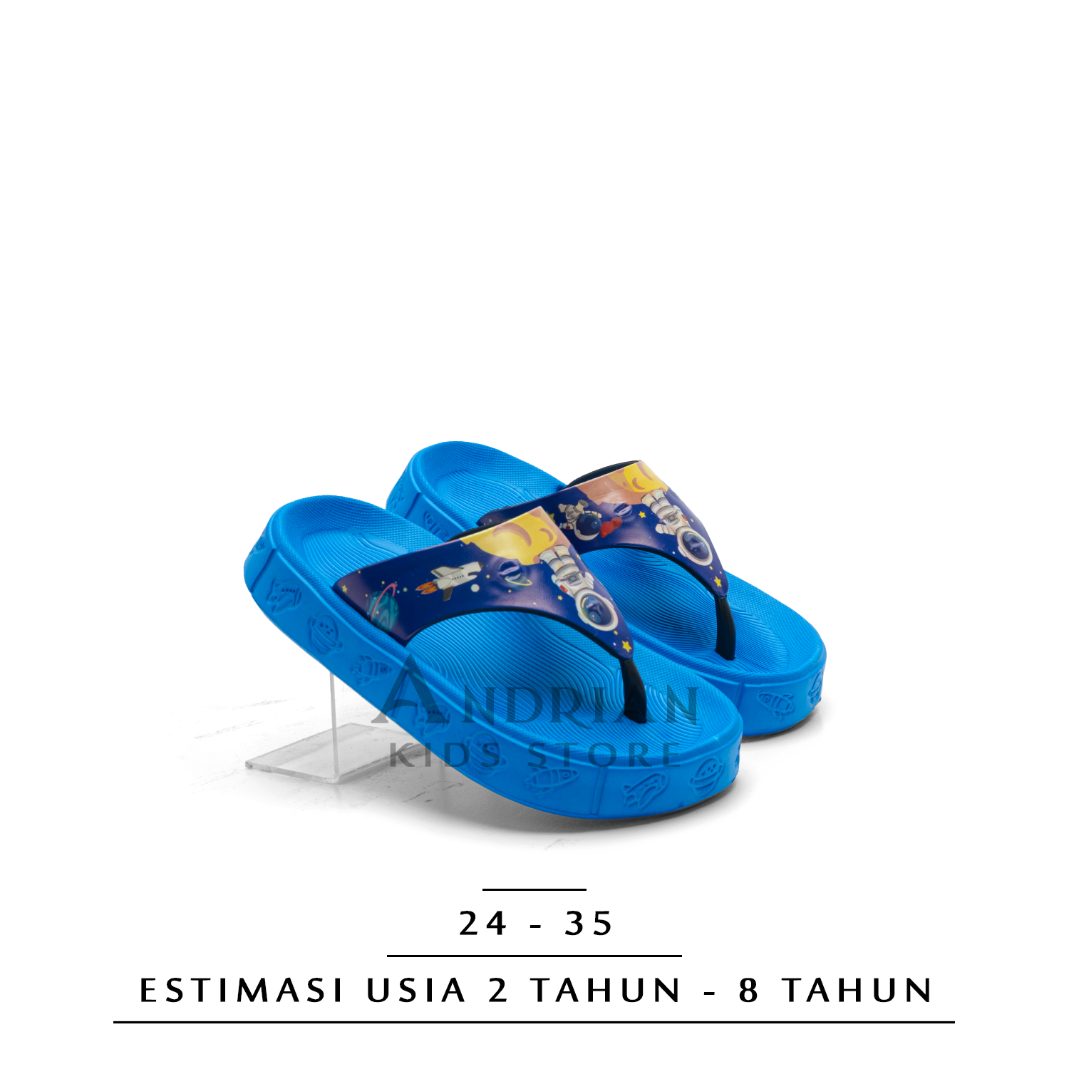 Andrian - Sandal Jepit Anak Laki-Laki Model Astronout New Oricon 2 - 8 Tahun