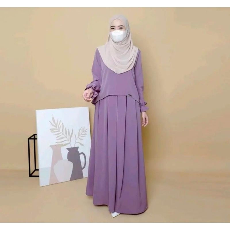 Gamis Lurie Maxi Gamis Kondangan Viral Gamis Lebaran Gamis Crinkel Airflow terbaru