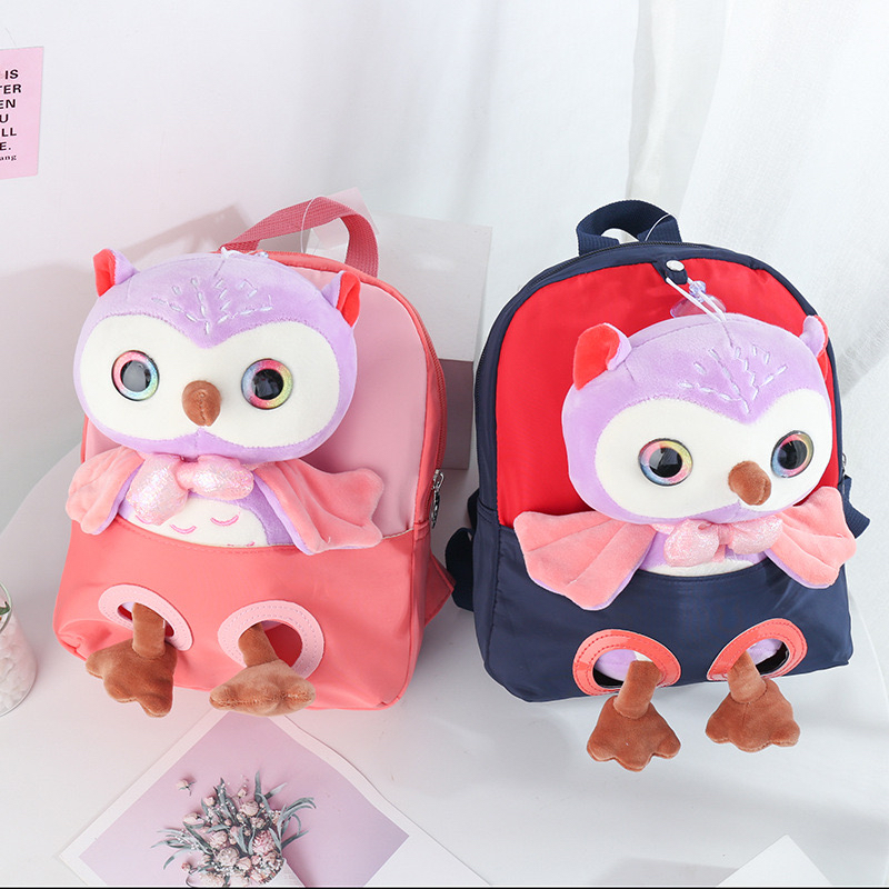 Naomi - NEW Kawai Kids Backpacks - Crab Owl Cute Bag - Tas Boneka Anak - Tas Ransel Anak Paud TK Lucu - tas anak premium lembut halus