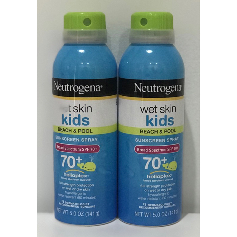 NEUTROGENA WET SKIN KIDS SUNSCREEN SPRAY SPF 70+ FROM USA