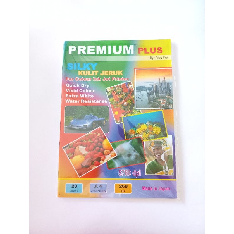 Kertas Foto Premium Silky Kulit Jeruk A4 260 gsm