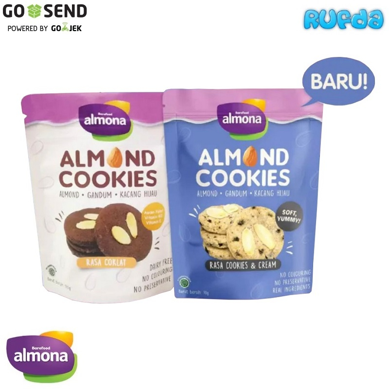 Almona Almond Cookies dari Barefood Cemilan Snack Sehat