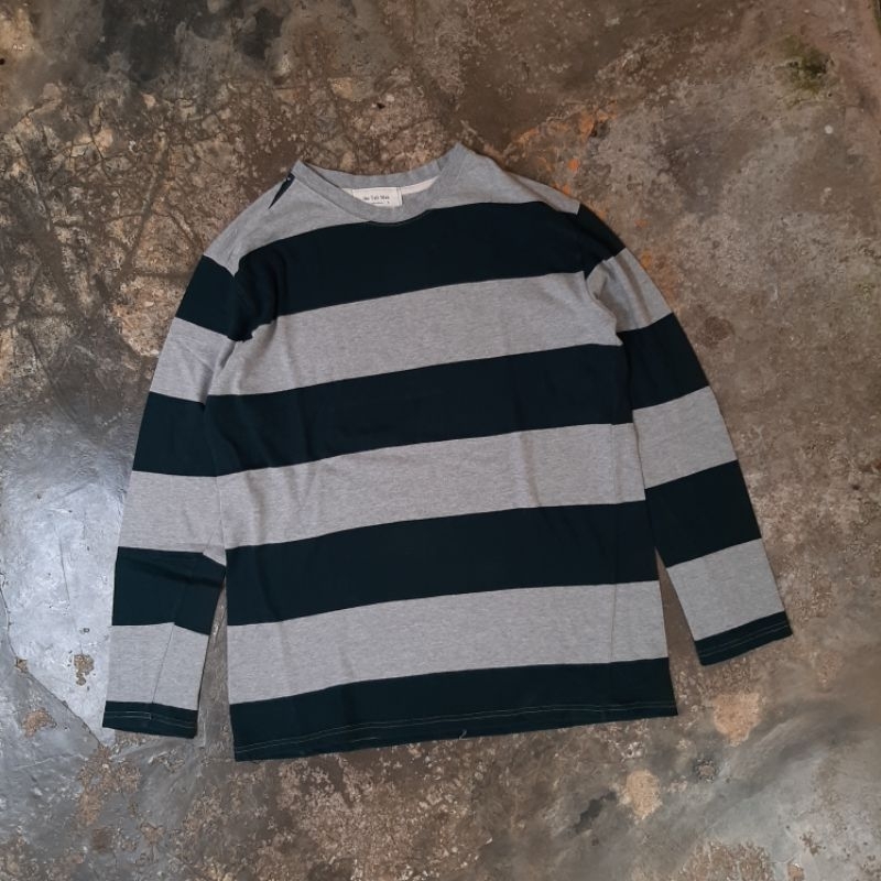 LONGSLEEVE STRIPE KAOS LENGAN PANJANG SALUR NOT UNIQLO