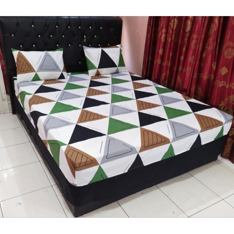 SPREI 180X200 160X200 120X200 SEPRAI HOMEMADE AESTHETIC MOTIF BUNGA HITAM KOTAK CANTIK VIRAL SEPREI TERBARU BERKWALITAS