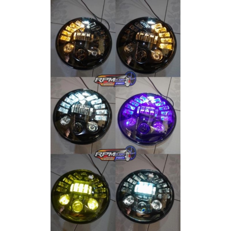 lampu daymaker 7inch terbaru lampu led daymaker 7inch daymaker7inch pnp megapro tiger ninjass rxking