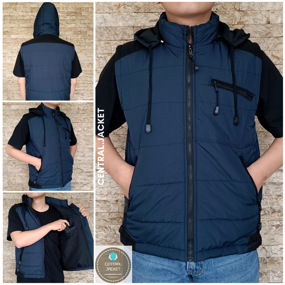 Rompi Motor Pria Anti Air dan Anti Angin High Quality - Jaket Rompi Parasut Waterproof