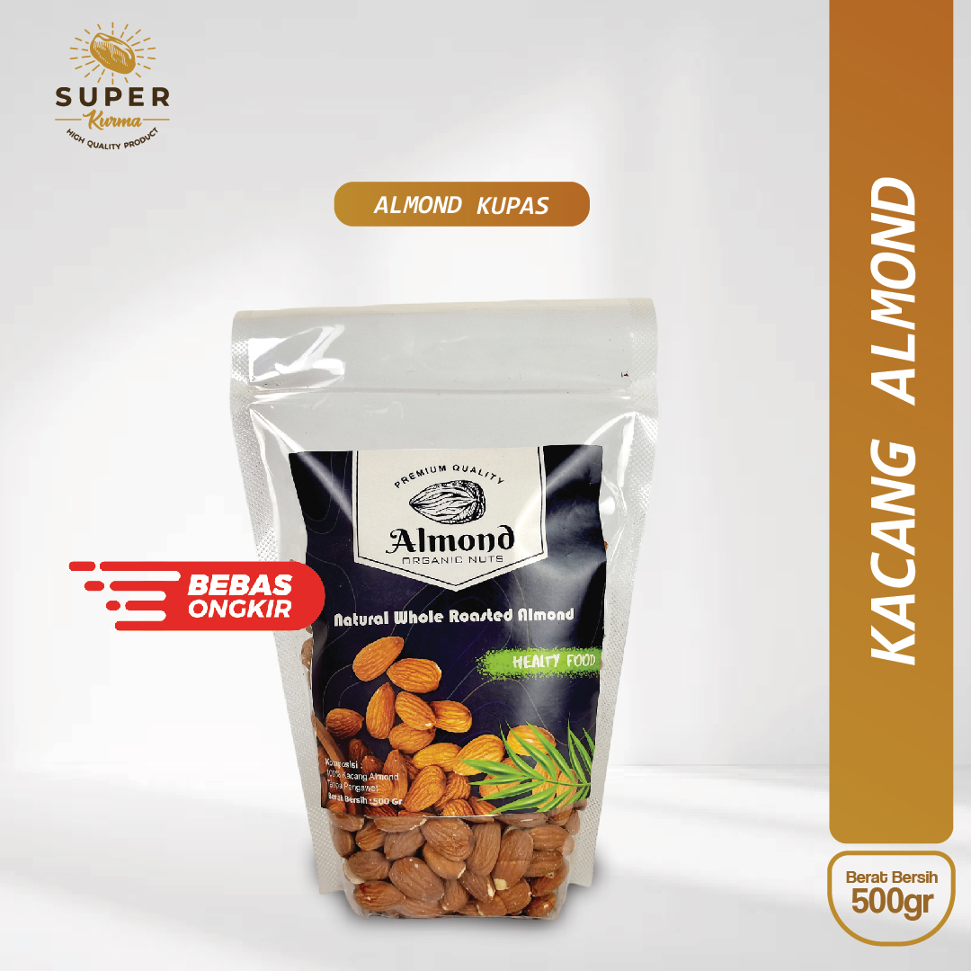 

Kacang Almond Kupas Panggang Premium 1kg