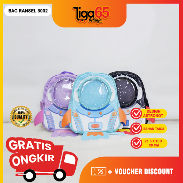 365 Tas Anak #40740 TAS RANSEL /  Ransel Anak Sekolah / Ransel PAUD Motif / Tas Anak Motif Karakter Astronot / Tas Anak Laki Laki / Tas Anak Perempuan / Bag Ransel Astronot 3032