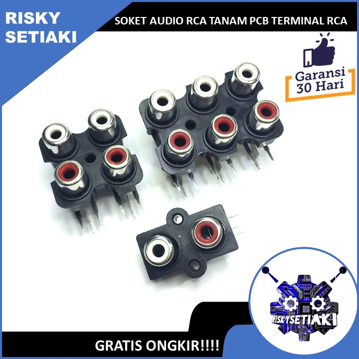 SOKET AUDIO RCA TANAM PCB TERMINAL RCA 2PIN 4PIN 6PIN 8PIN