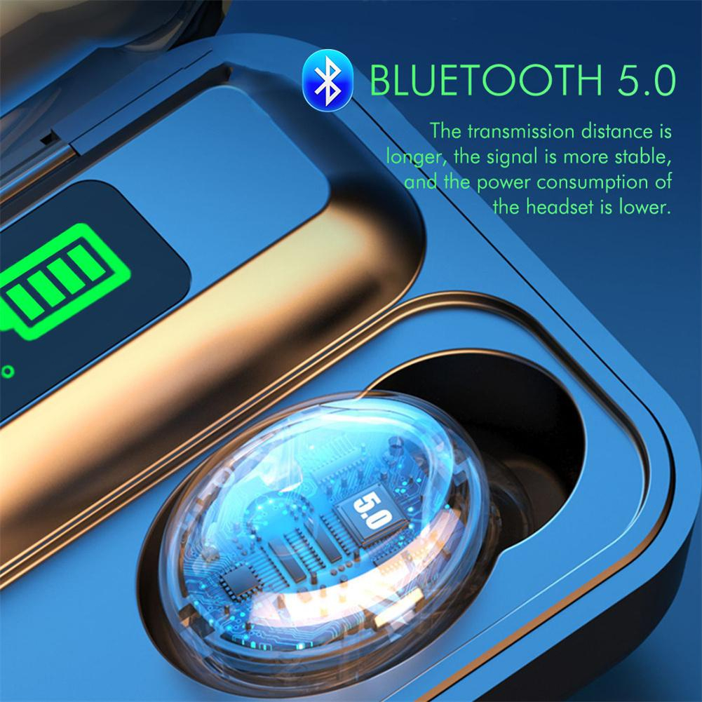 F9-5 Headset Bluetooth 2200mah Power Bank TWS with Mic 9D Bass Stereo Handset Water Proof Earbud 5.0 Wireless Earphone