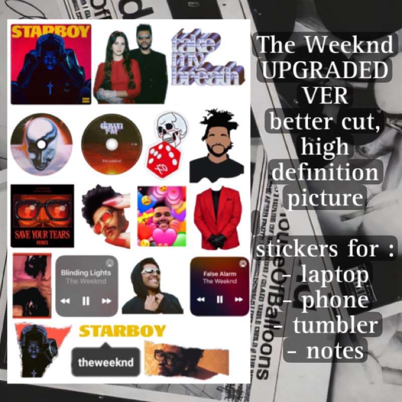 

[UPGRADED VER] [FREE BONUS] THE WEEKND STICKER HIGH QUALITY UNTUK HP LAPTOP GADGET NOTEBOOK JOURNAL WEEKEND