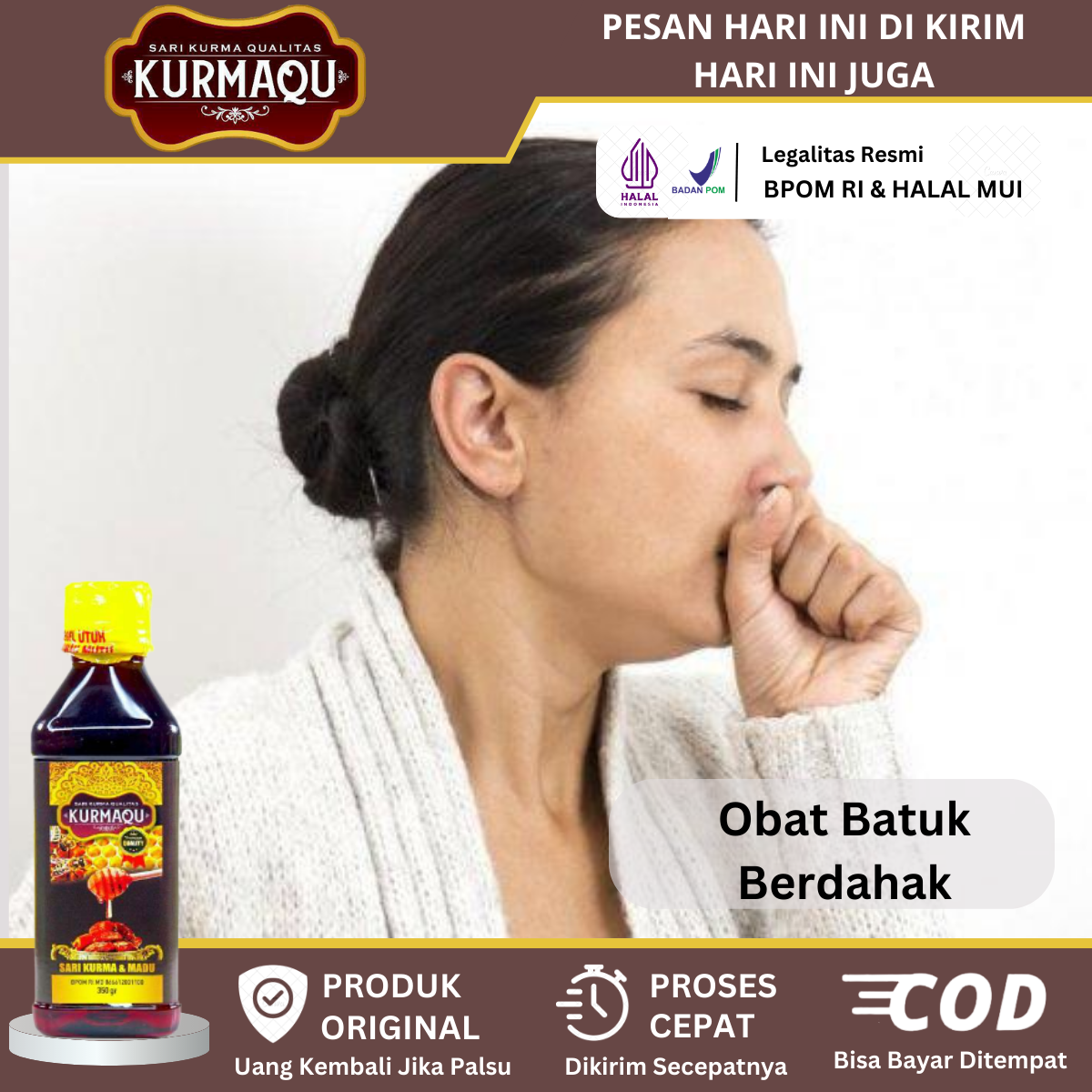 

Obat Herbal Batuk Menahun - Batuk Berdarah - Bronkitis - Batuk Rejan - Nyeri Paru Kurmaqu Asli