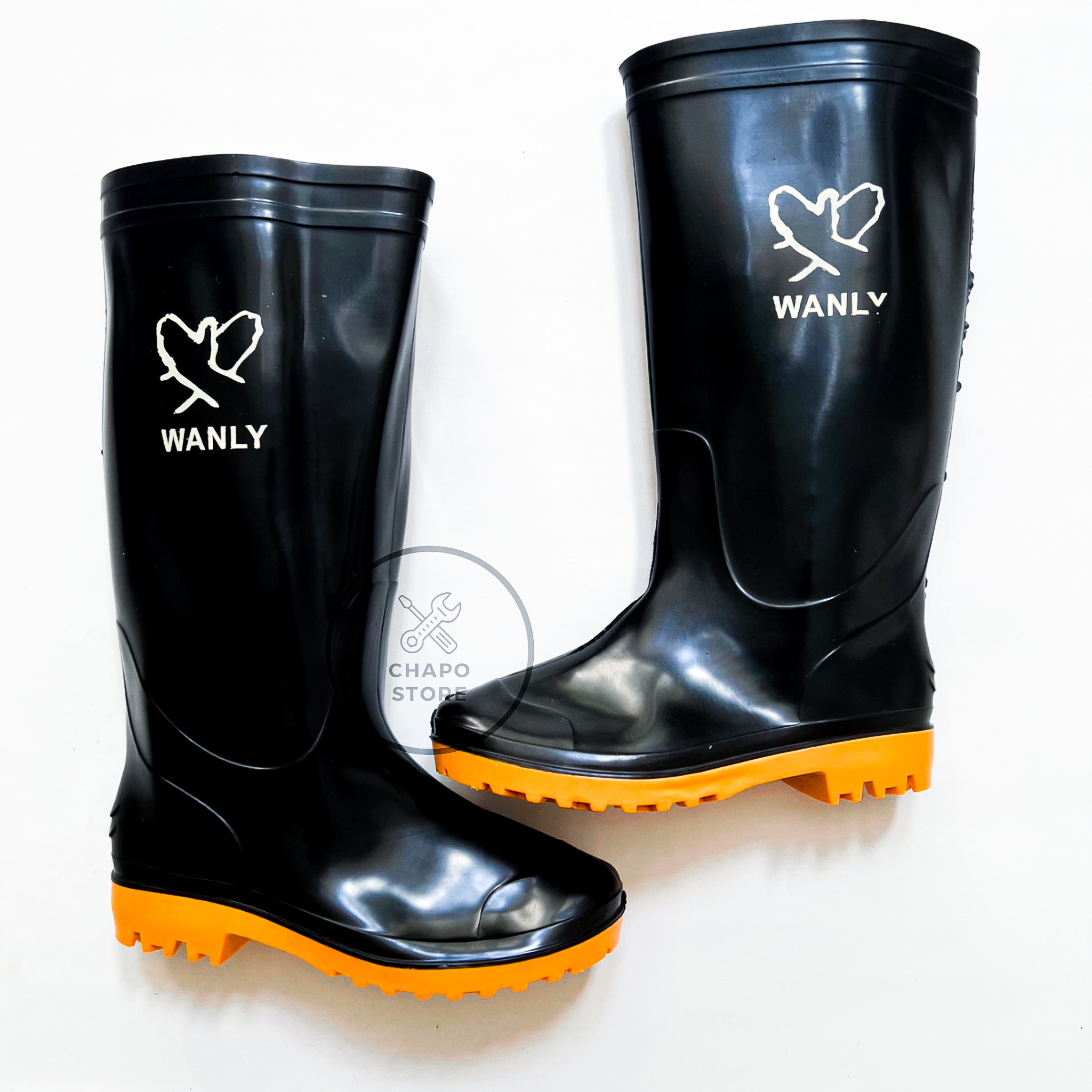 sepatu safety boots wanly sepatu pelindung bangunan kerja proyek anti air banjir karet lumpur