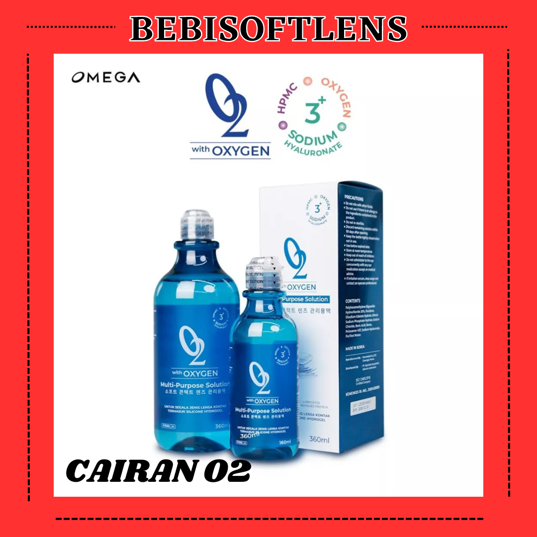 CAIRAN OMEGA O2 360ML NEW WITH OXYGEN CAIRAN SOFTLENS PEMBERSIH/ BB