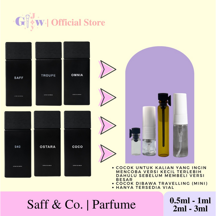 [DECANT] SAFF &amp; CO parfume tubuh badan parfum wewangian body mist fragrance iliad sotb xocolatl coklat tahi lalat