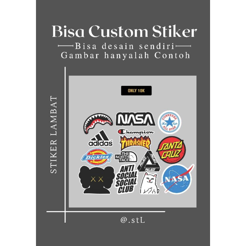 

Stiker10pcs,10k||Bisa custom sendiri..