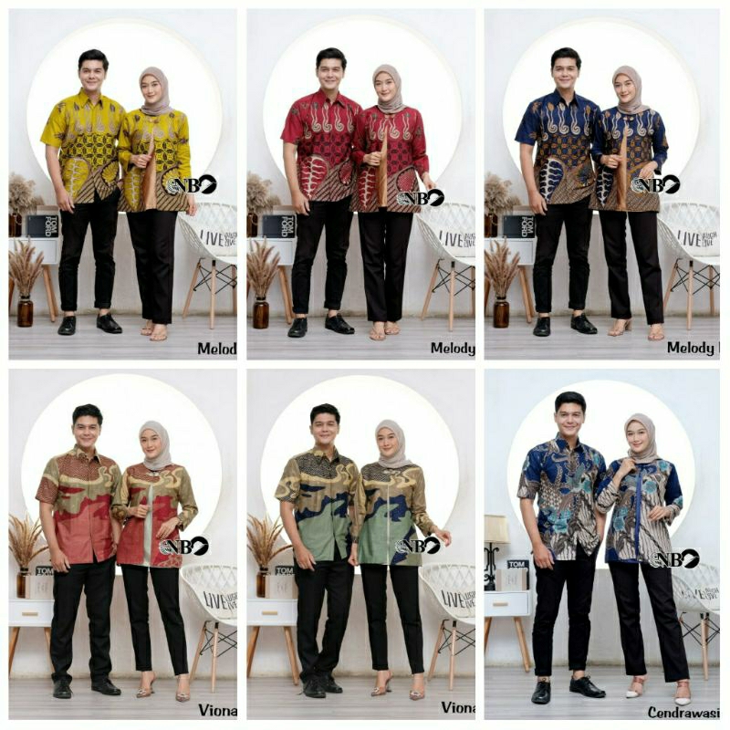 Rama Shinta Couple - Melani Set Couple Lilit Rovella Batik Couple Modern top 1