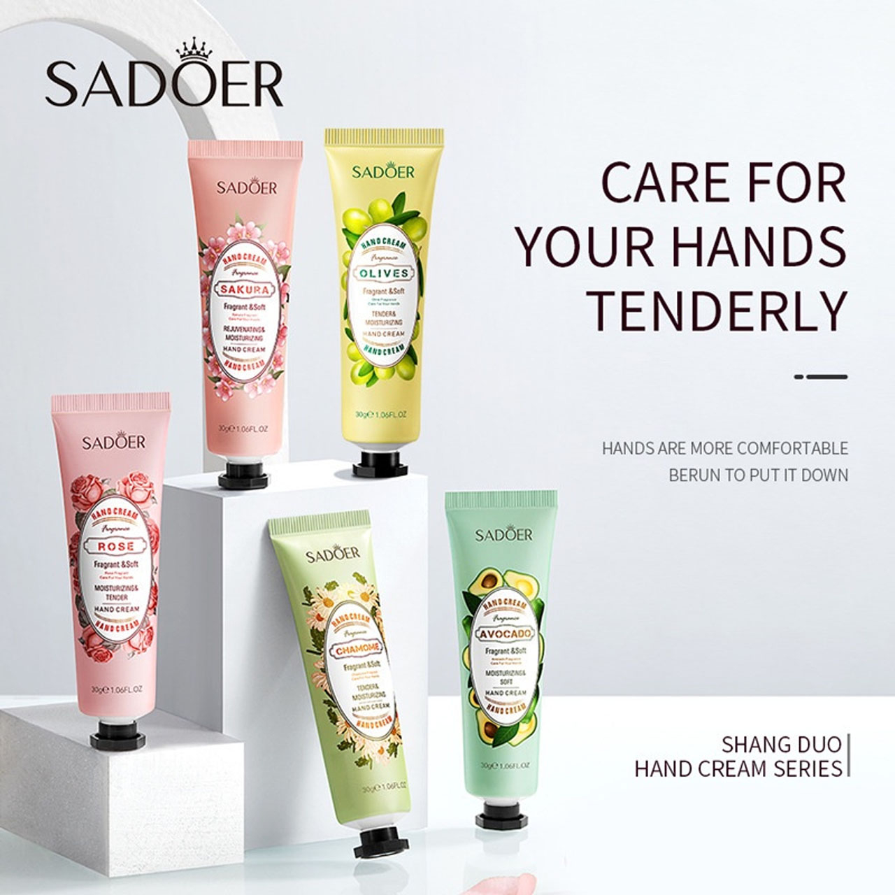 ( 5pcs ) SADOER Hand Cream Fruit Lotion Moisturizing - Krim Tangan Anti Keriput dan Melembabkan Kulit Kering