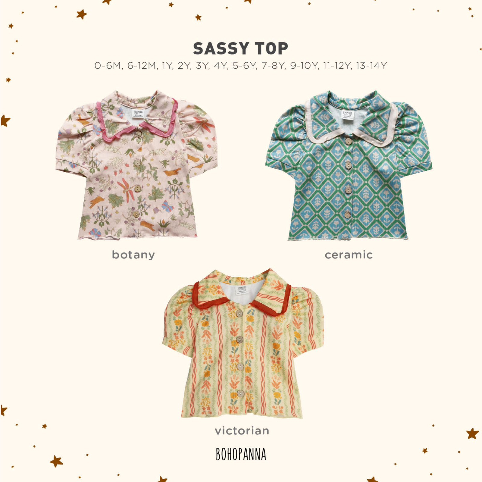 BOHOPANNA | BOHO | BOHO PANNA SASSY TOP | ATASAN ANAK PEREMPUAN