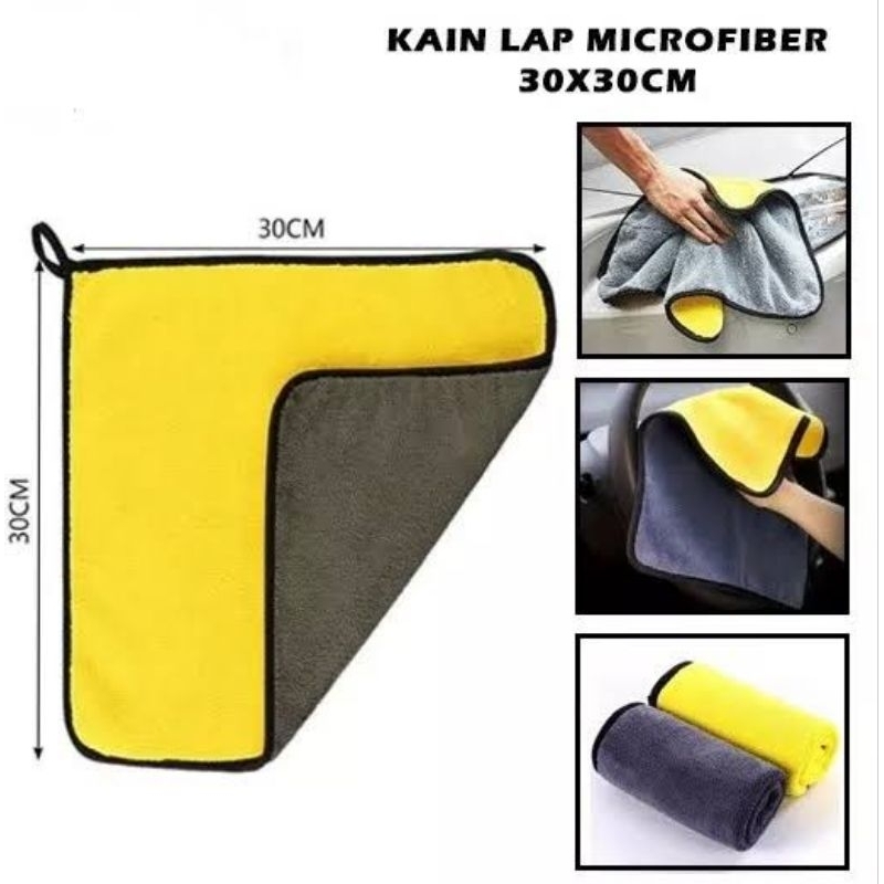 Lap Kain Mobil / Lap 2 Sisi Microfiber Halus / Lap Halus Murah