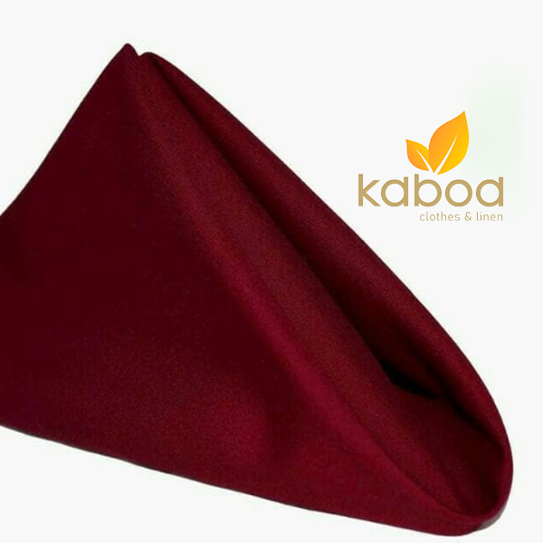 Serbet makan/napkin full cotton/damask merah maroon polos
