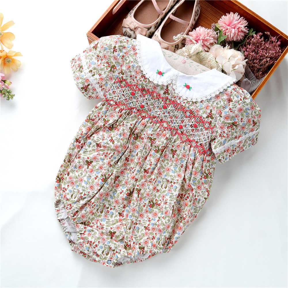 (Premium) Romper Bayi Handsmocked / Baju Bayi Newborn / Baju Bayi Perempuan / Miles Romper