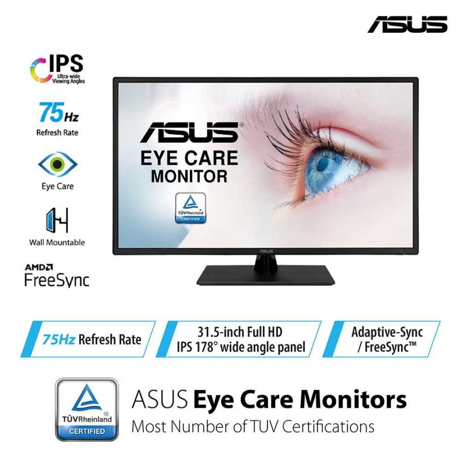 ASUS VA329HE 31,5&quot; - FHD IPS 75Hz HDMI Adaptive Sync Eye Care Monitor