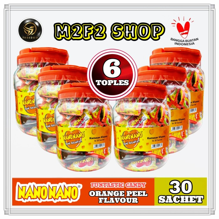 

Permen Nano Nano Kulit Jeruk Jar | Toples isi 30 - 375 gr (Kemasan 6 Pcs)