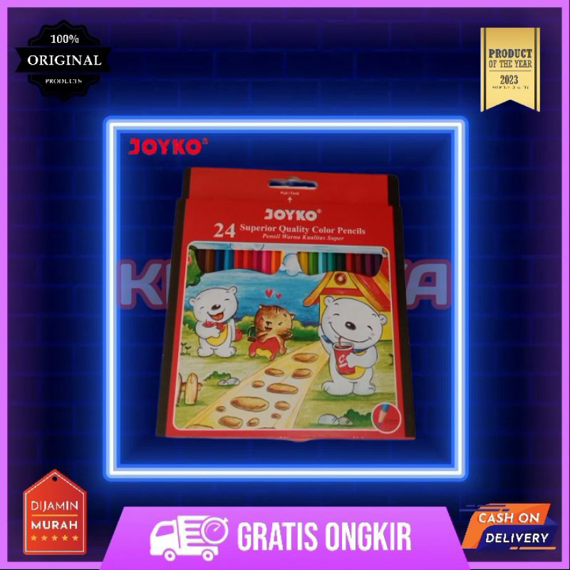 

pensil warna joyko 24 warna