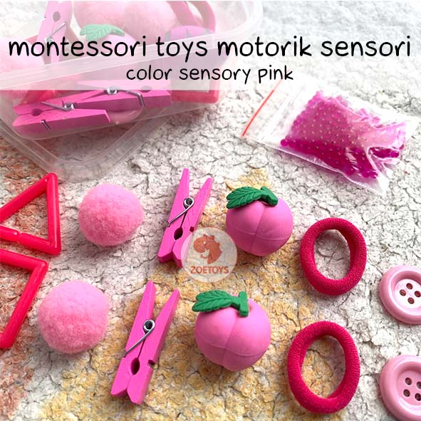 Zoetoys Paket Hemat Sensori | Coloring Bag Meronce Manik Sorting Color Pompom Tweezer Balloon | Sensory Toys | Mainan Edukasi Anak