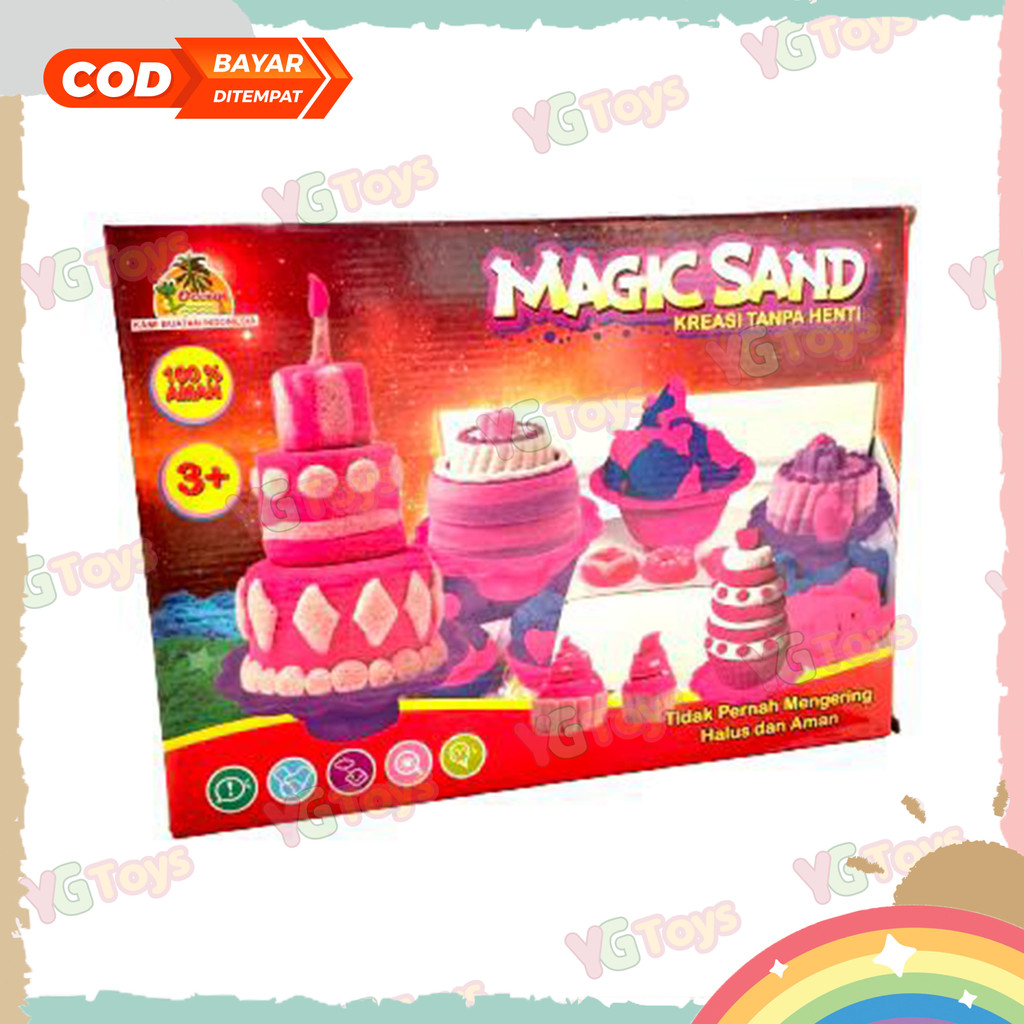 YGtoys Mainan Pasir Ajaib Anak 1 Set Magic Sand Set dan Cetakan Pantai Istana