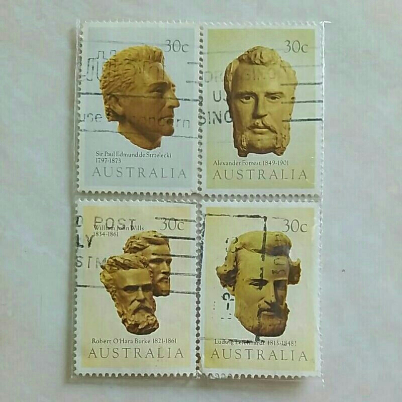 

(AB) Perangko Australia 1983 Explorers Set Lengkap 4pcs Used