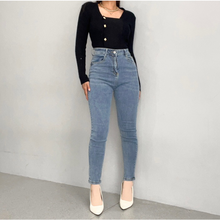 [LUXE.DLABEL] - Jeans 140 | Celana Panjang Highwaist Wanita Jeans Import Premium Quality Jeans Wanita Polos Ripped Jeans Highwaist Jeans Wanita Bangkok Skinny Jeans Highwaist Baggy Wideleg Jeans Kulot jeans Boyfriend Jeans Kargo Jeans Cargo jeans BKK