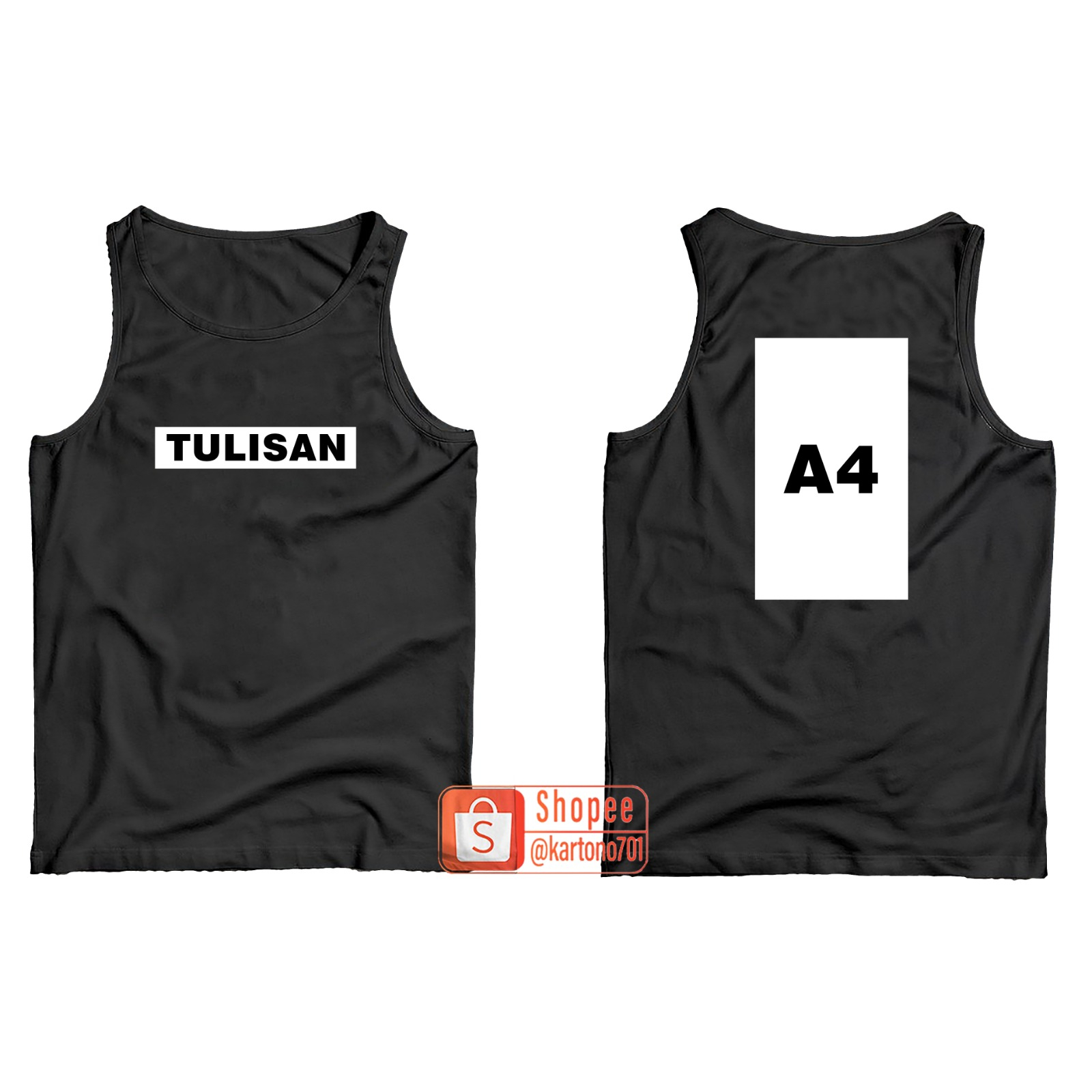 CUSTOM SABLON DTF TULISAN + A4 / KAOS SINGLET