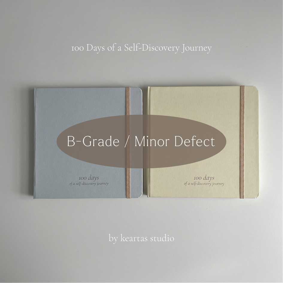 

[B-Grade/Minor Defect] 100 Days of a Self Discovery Journey - Journal Book by Keartas Studio /Notebook Jurnal Diary Self-Improvement