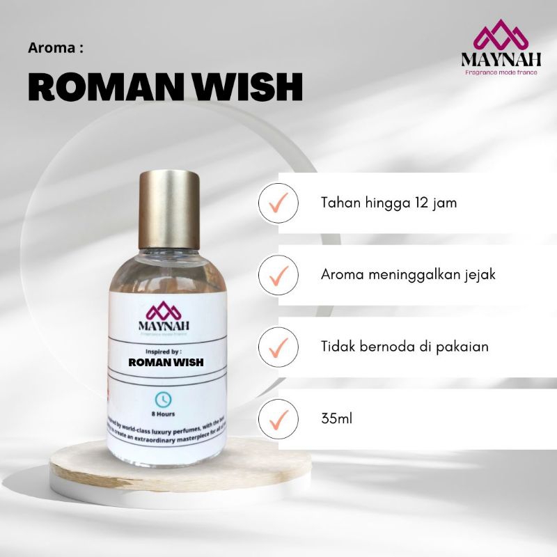 MAYNAH PERFUME - ROMAN WISH / PARFUM PARFUME TAHAN LAMA PRIA WANITA REFILL