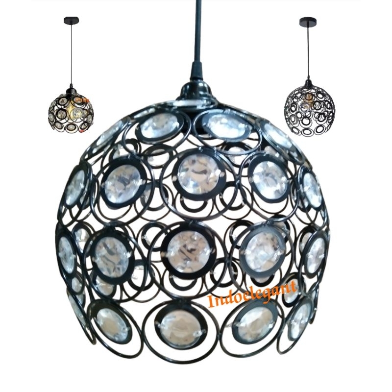 kap lampu gantung jumbo, kap lampu hias, full ring kristal Non kristal besar, plafon gantung/silling